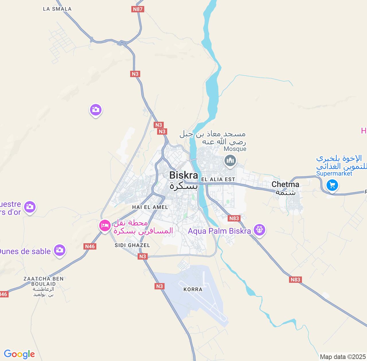 Map image for Intellectual Property Lawyers in Biskra and Algeria IP firms at coordinates  ; .