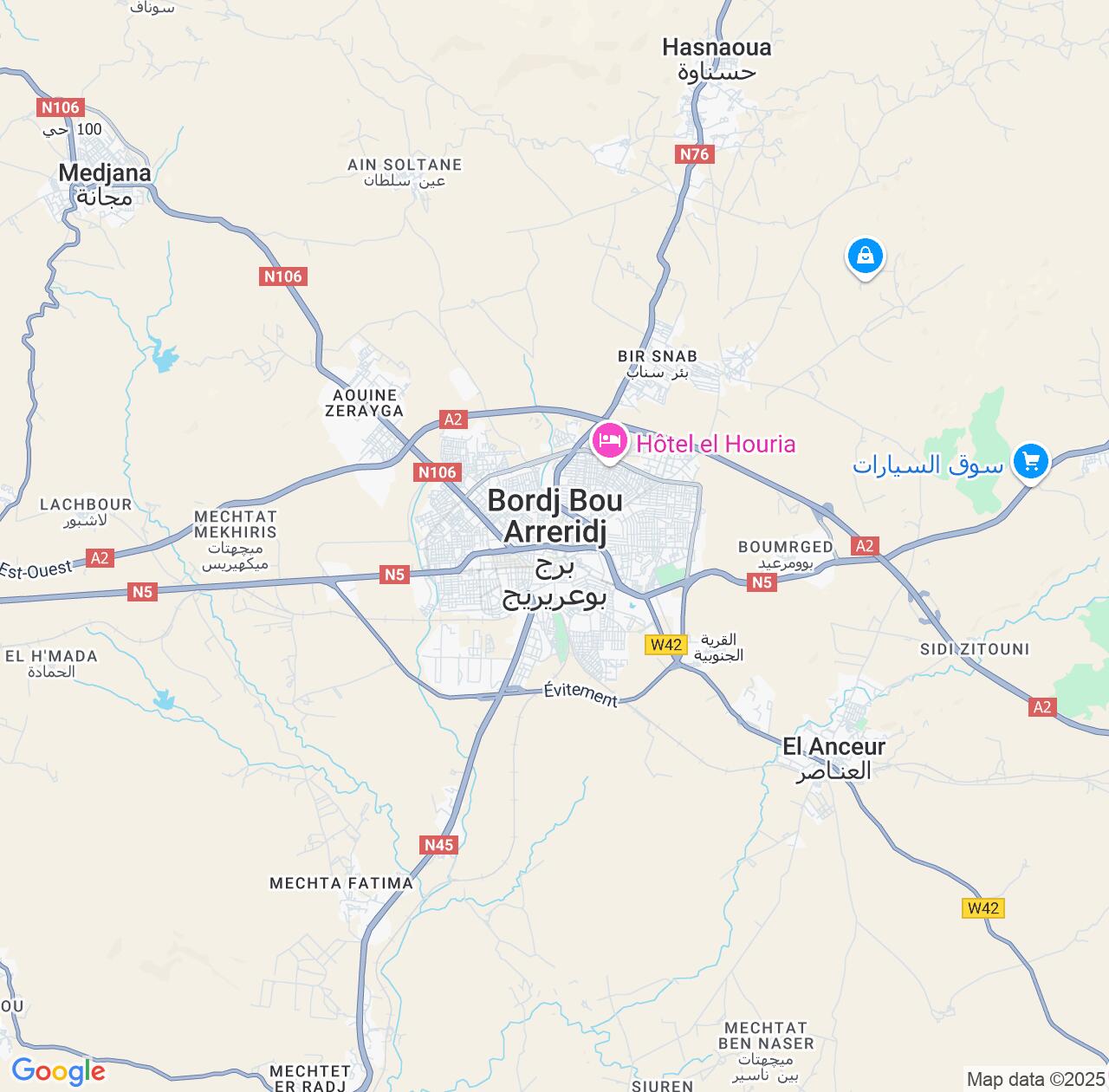 Map image for Intellectual Property Lawyers in Bordj Bou Arréridj and Algeria IP firms at coordinates  ; .