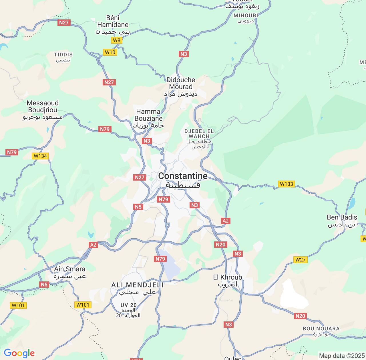 Map image for Intellectual Property Lawyers in Constantine and Algeria IP firms at coordinates  ; .