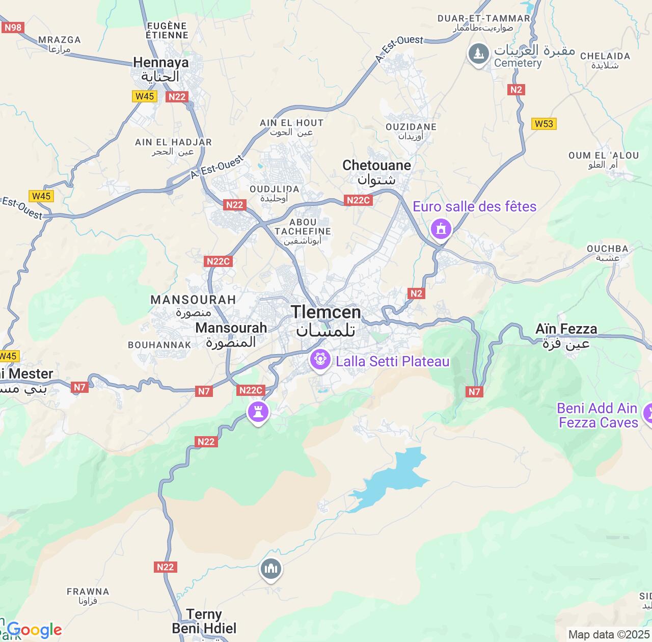 Map image for Intellectual Property Lawyers in Tlemcen and Algeria IP firms at coordinates  ; .