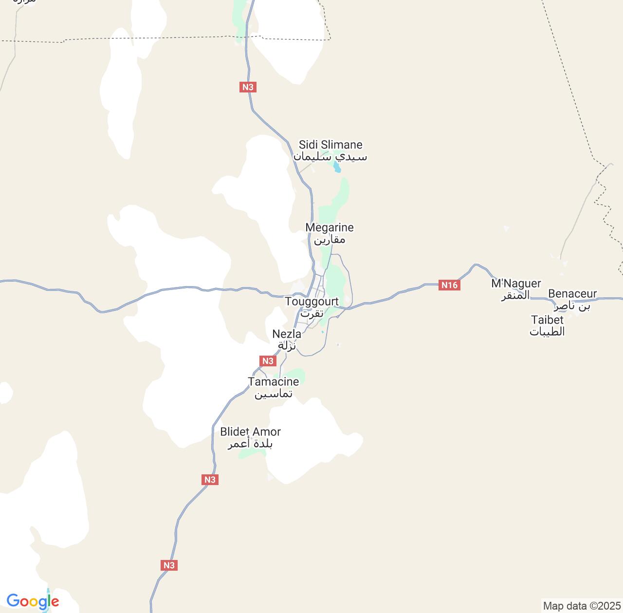 Map image for Intellectual Property Lawyers in Touggourt and Algeria IP firms at coordinates  ; .
