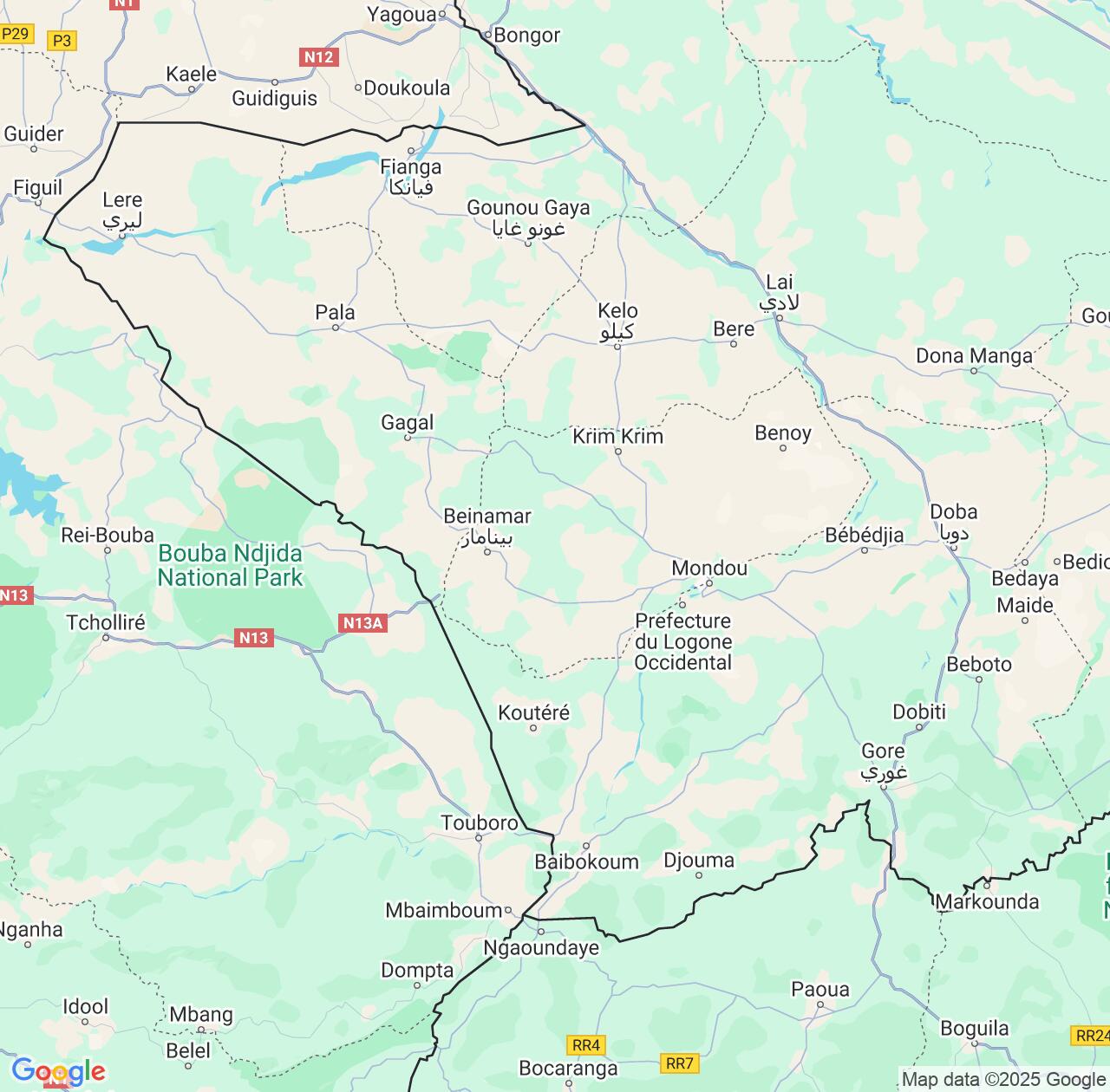 Map image for Intellectual Property Lawyers in Logone Occidental and Chad IP firms at coordinates  ; .