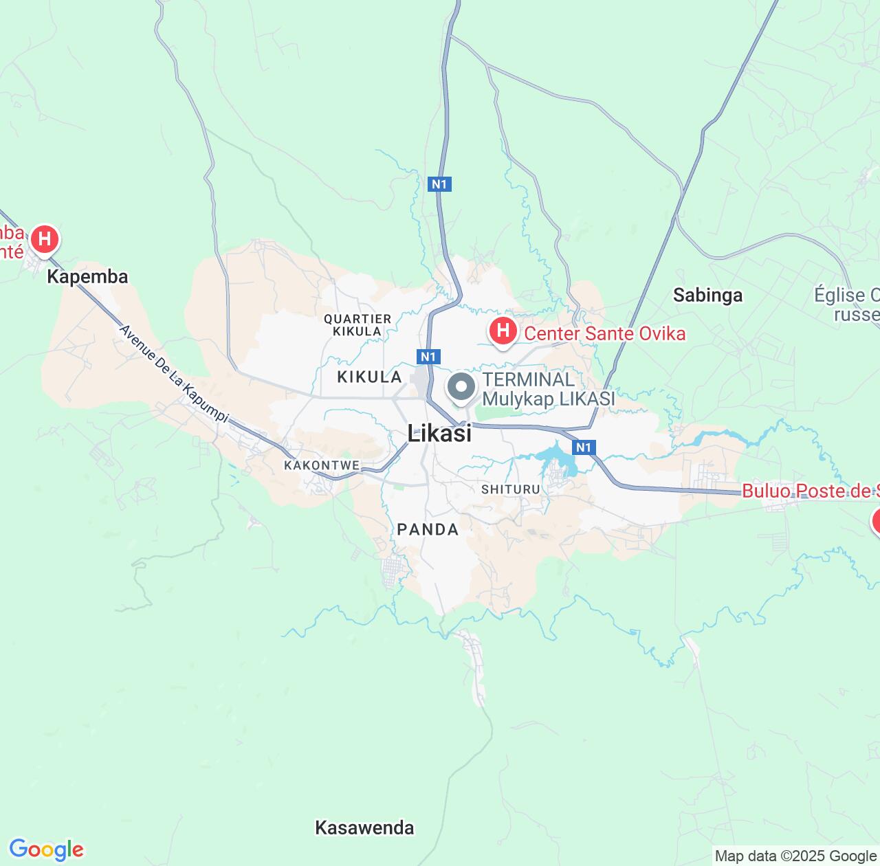 Map image for Intellectual Property Lawyers in Likasi and Haut-Katanga IP firms at coordinates  ; .