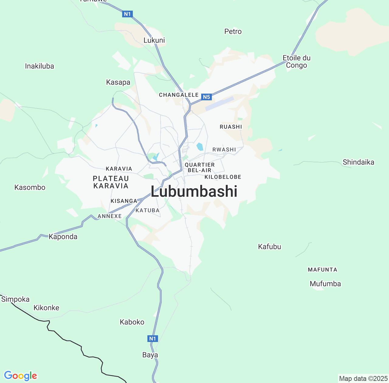 Map image for Intellectual Property Lawyers in Lubumbashi and Haut-Katanga IP firms at coordinates  ; .