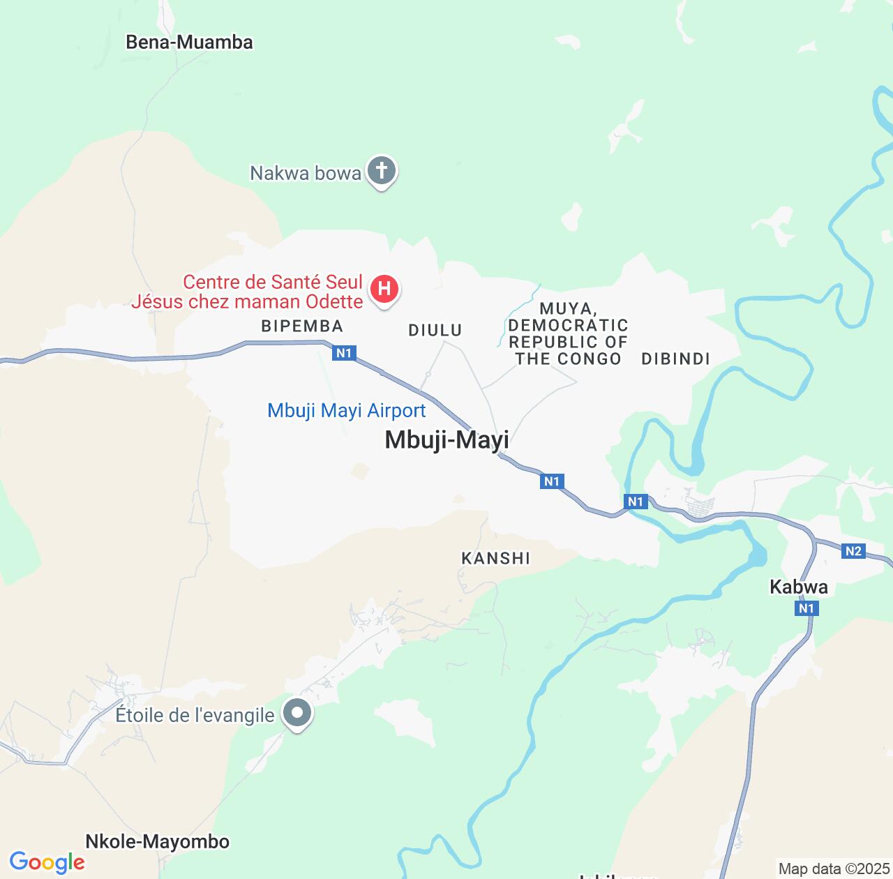 Map image for Intellectual Property Lawyers in Mbuji-Mayi and Kasaï-Oriental IP firms at coordinates  ; .