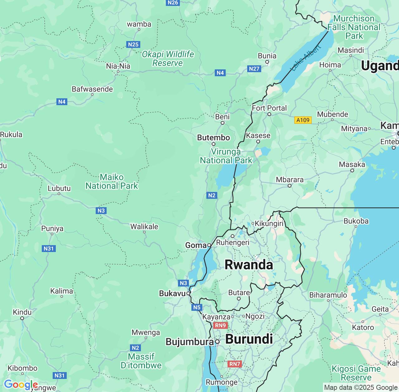 Map image for Intellectual Property Lawyers in Nord Kivu and Democratic Republic of the Congo IP firms at coordinates  ; .