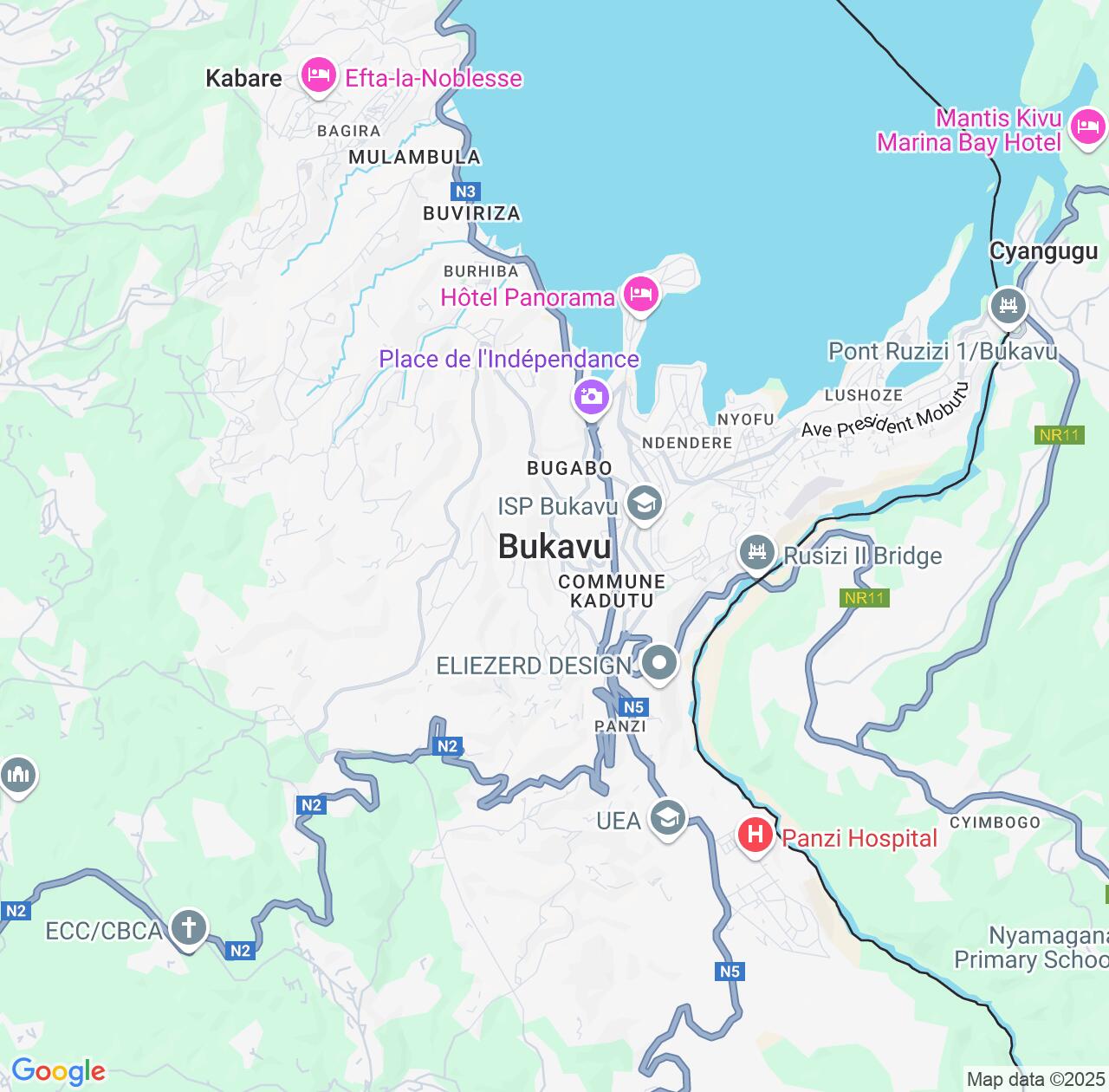 Map image for Intellectual Property Lawyers in Bukavu and South Kivu IP firms at coordinates  ; .