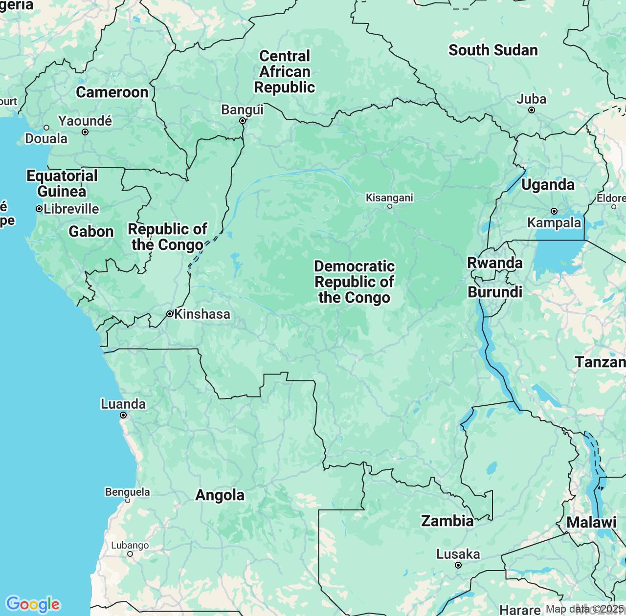 Map image for Intellectual Property Lawyers in Democratic Republic of the Congo and Africa IP firms at coordinates  ; .