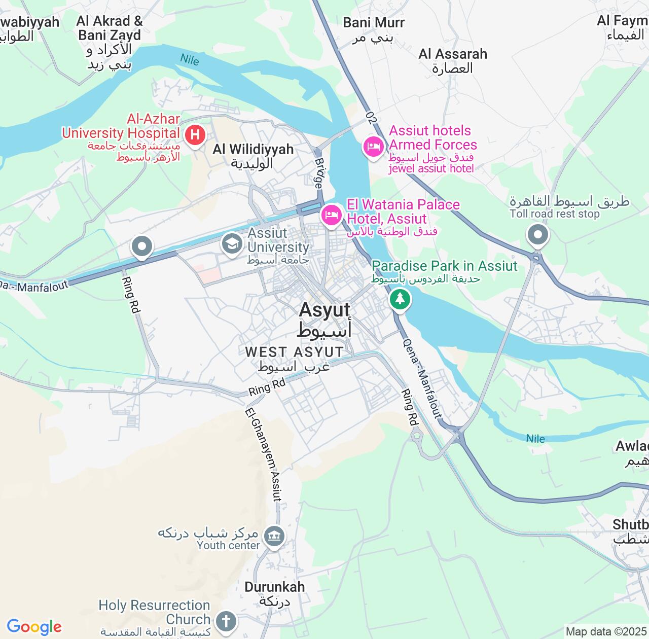 Map image for Intellectual Property Lawyers in Asyut and Egypt IP firms at coordinates  ; .