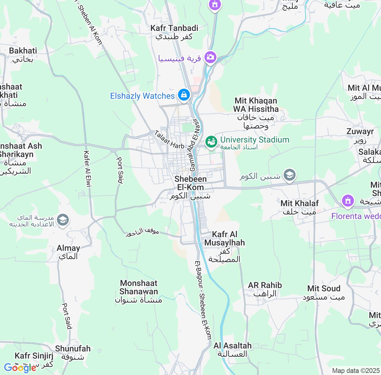 Map image for Intellectual Property Lawyers in Shibin al Kawm and Monufia IP firms at coordinates  ; .