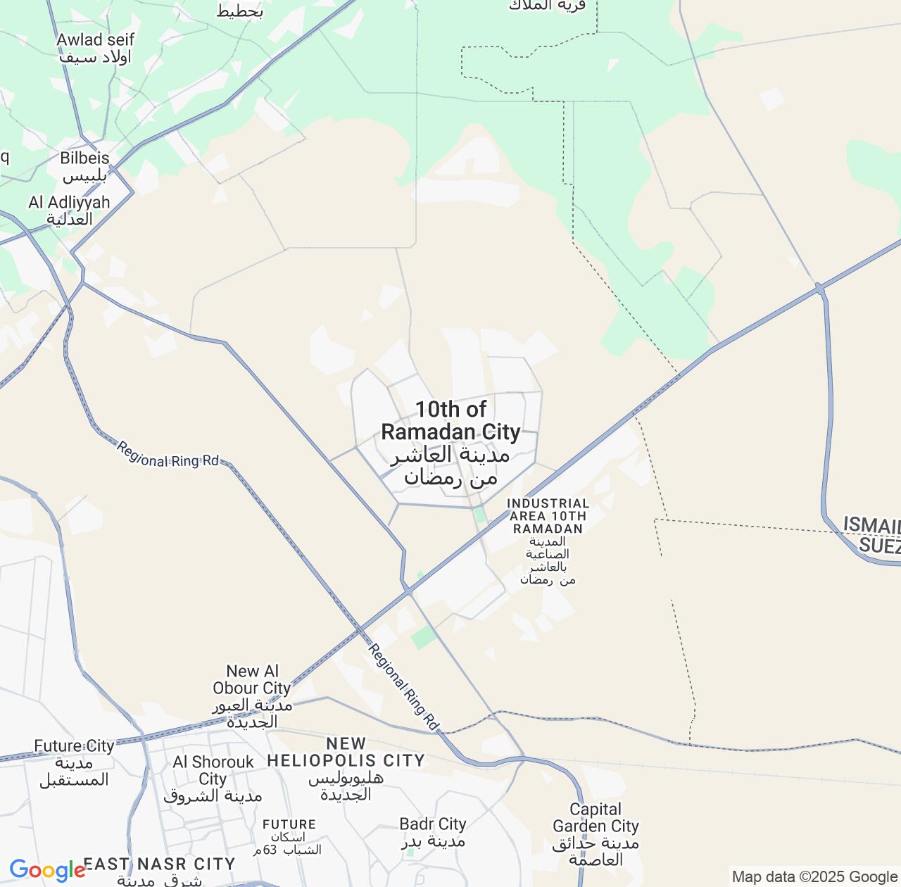 Map image for Intellectual Property Lawyers in Al 'Ashir min Ramadan and Sharqia IP firms at coordinates  ; .