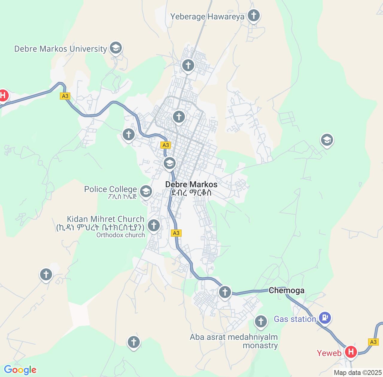 Map image for Intellectual Property Lawyers in Debre Mark'os and Amhara IP firms at coordinates  ; .