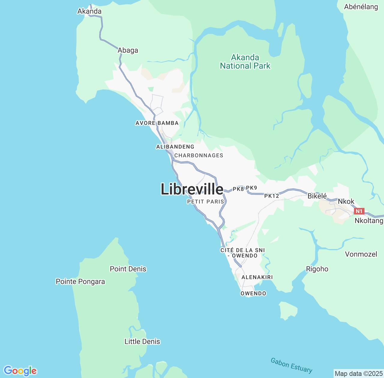 Map image for Intellectual Property Lawyers in Libreville and Estuaire IP firms at coordinates  ; .