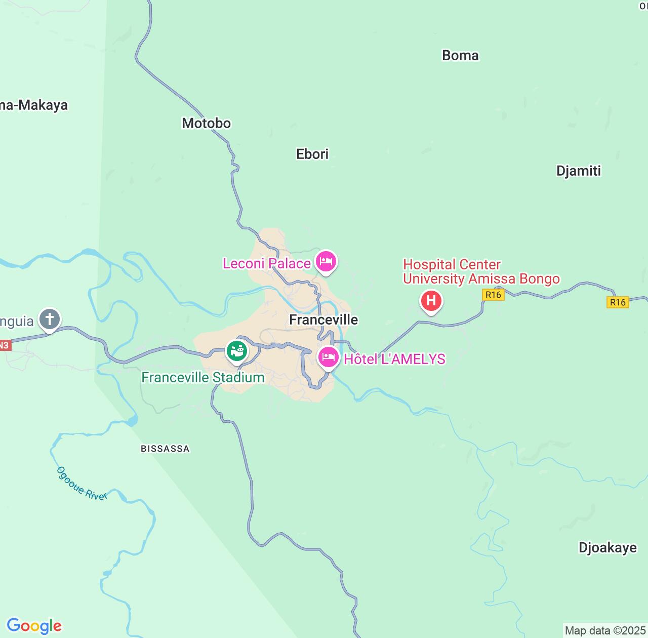 Map image for Intellectual Property Lawyers in Franceville and Haut-Ogooué IP firms at coordinates  ; .