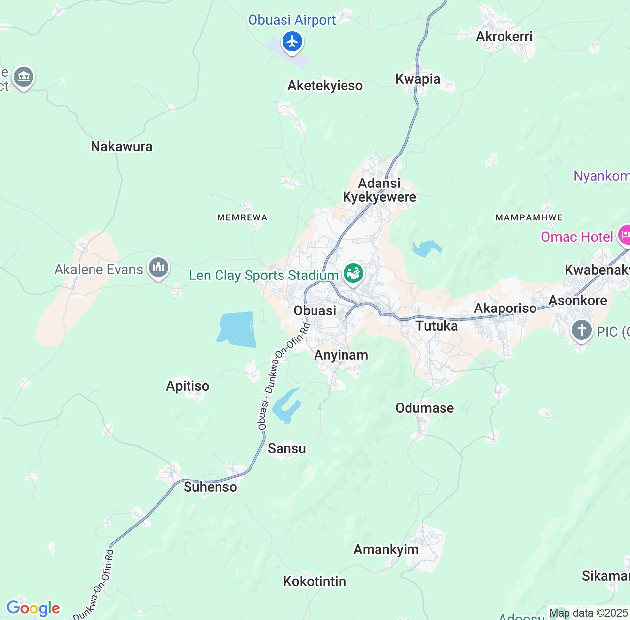 Map image for Intellectual Property Lawyers in Obuase and Ashanti IP firms at coordinates  ; .