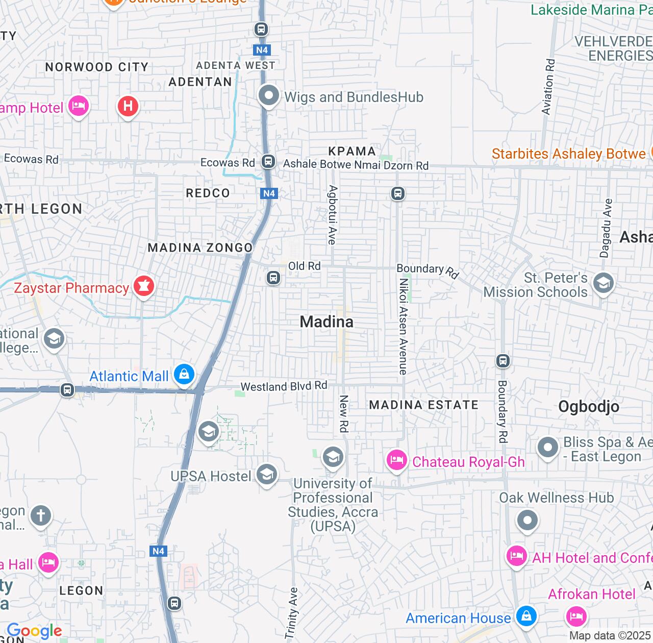 Map image for Intellectual Property Lawyers in Medina Estates and Greater Accra IP firms at coordinates  ; .