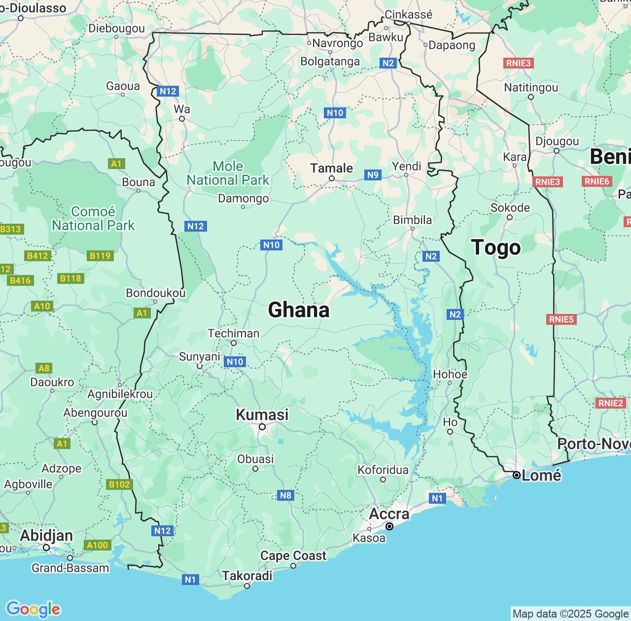 Map image for Intellectual Property Lawyers in Ghana and Africa IP firms at coordinates  ; .