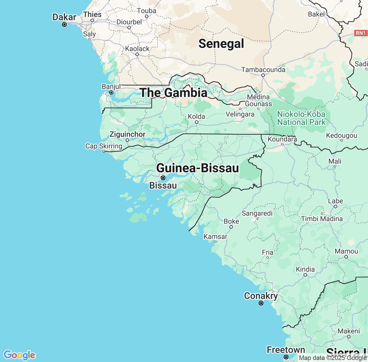 Map image for Intellectual Property Lawyers in Guinea-Bissau and Africa IP firms at coordinates  ; .