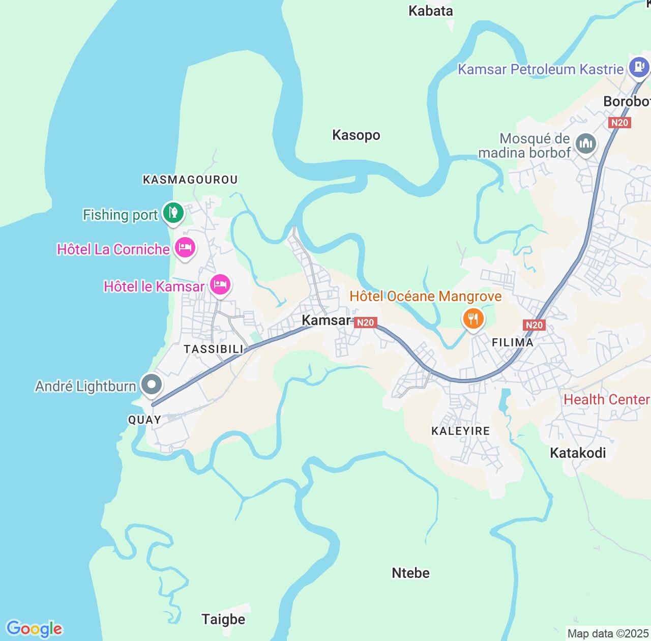 Map image for Intellectual Property Lawyers in Kamsar and Boké Region IP firms at coordinates  ; .