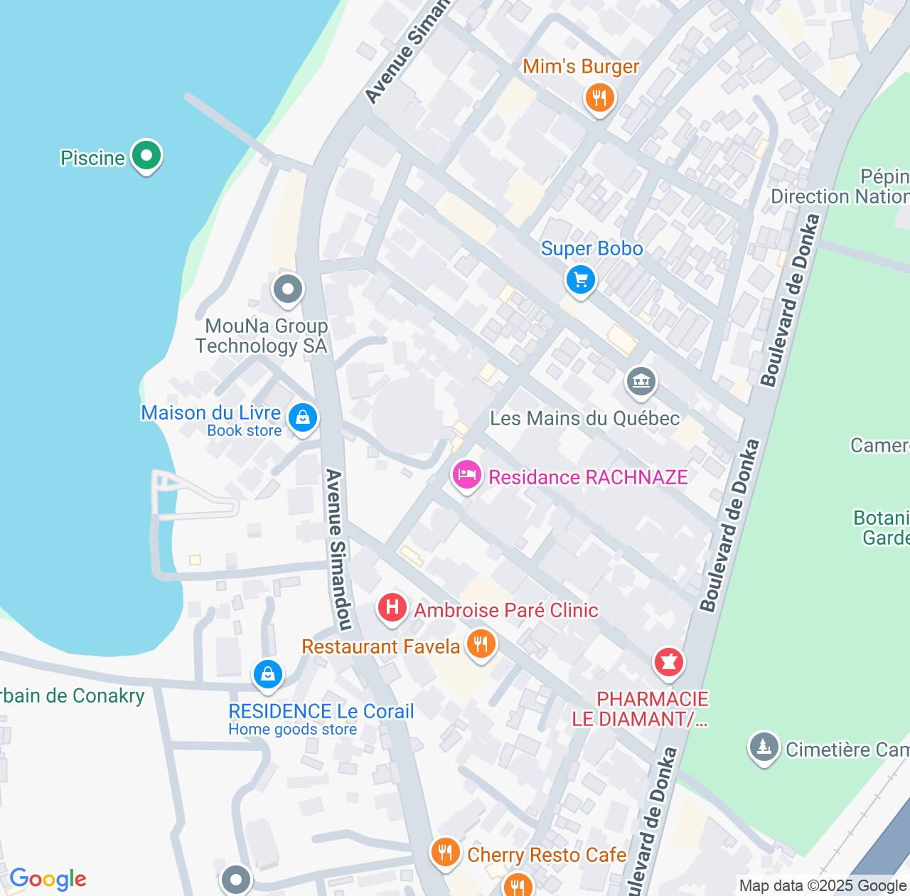 Map image for Intellectual Property Lawyers in Camayenne and Conakry IP firms at coordinates  ; .