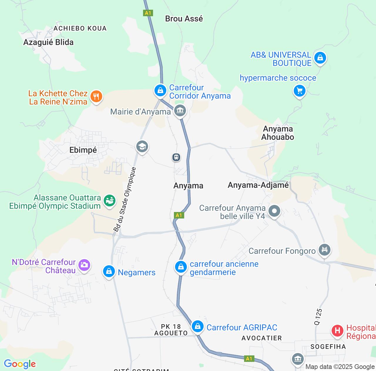 Map image for Intellectual Property Lawyers in Anyama and Abidjan Autonomous District IP firms at coordinates  ; .