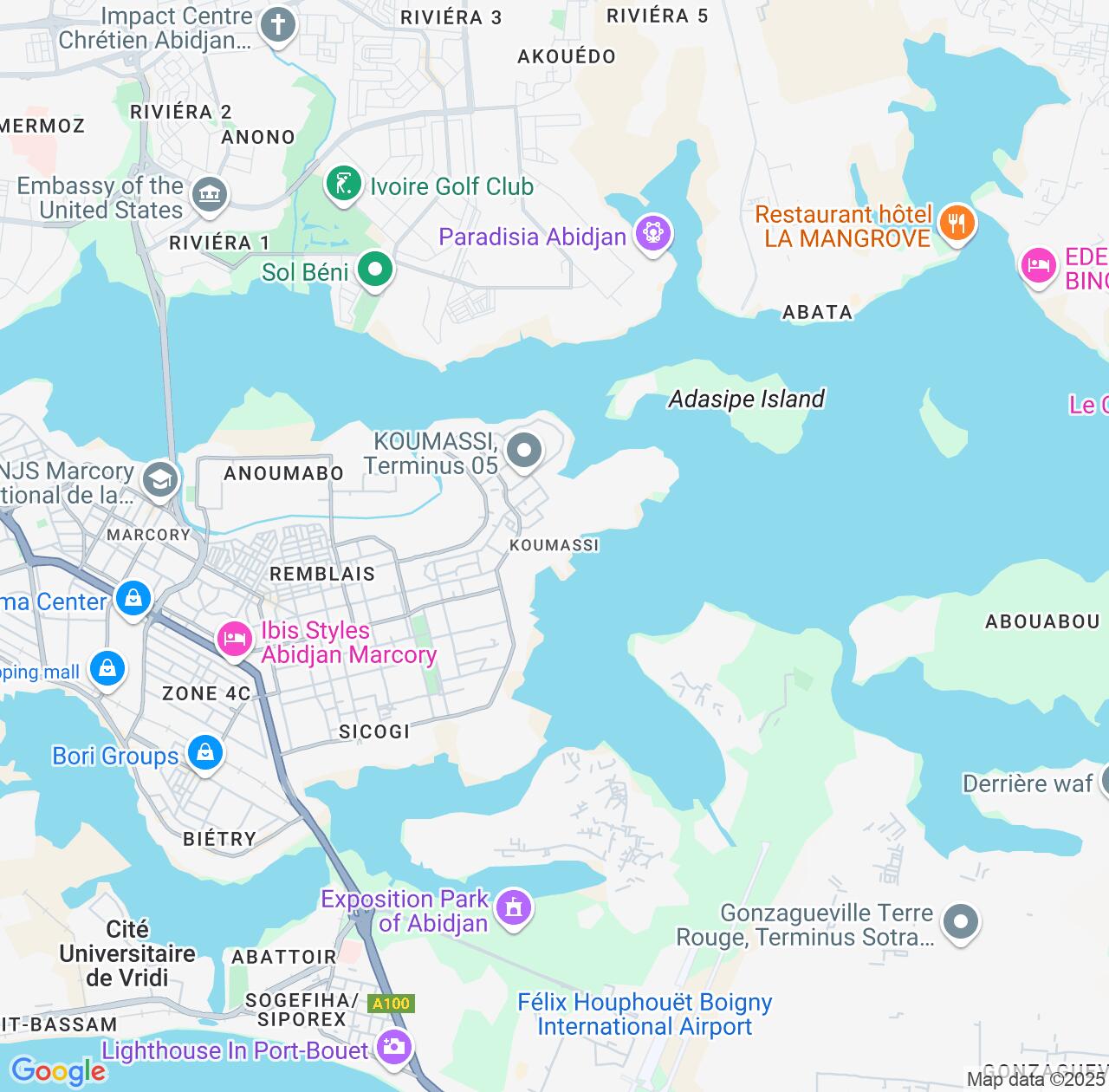 Map image for Intellectual Property Lawyers in Koumassi and Abidjan Autonomous District IP firms at coordinates  ; .
