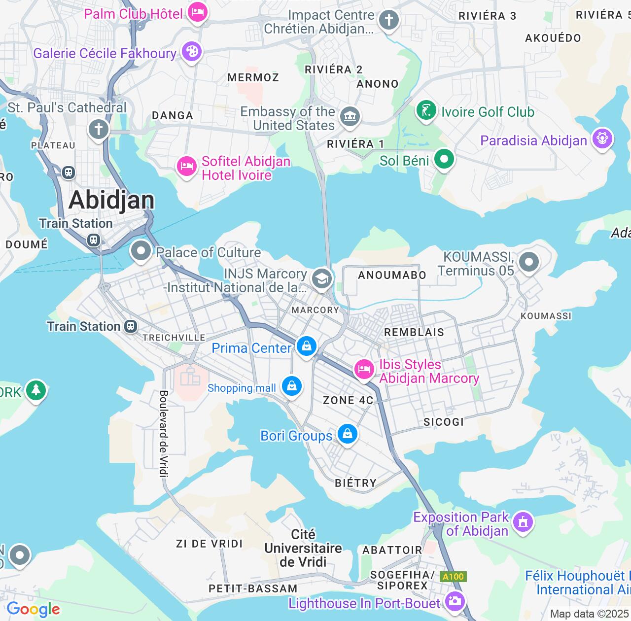 Map image for Intellectual Property Lawyers in Marcory and Abidjan Autonomous District IP firms at coordinates  ; .