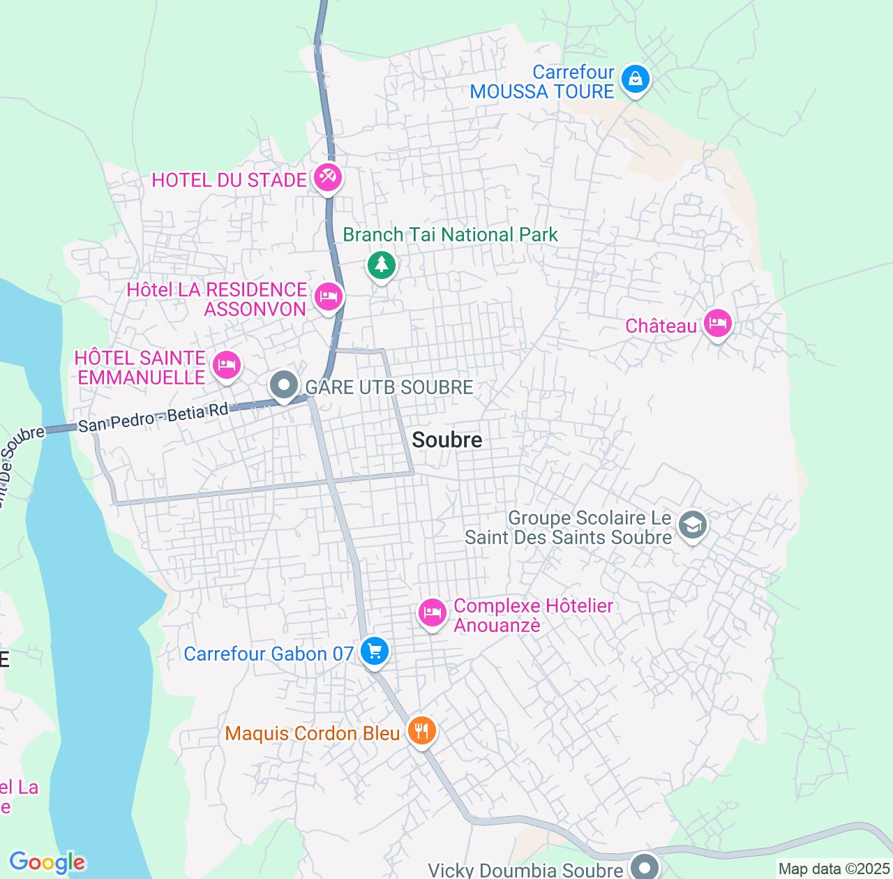 Map image for Intellectual Property Lawyers in Soubre and Bas-Sassandra District IP firms at coordinates  ; .