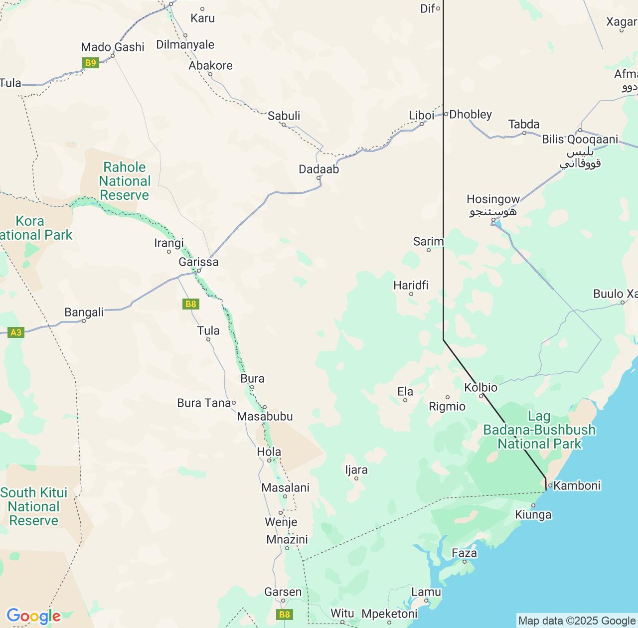 Map image for Intellectual Property Lawyers in Garissa County and Kenya IP firms at coordinates  ; .