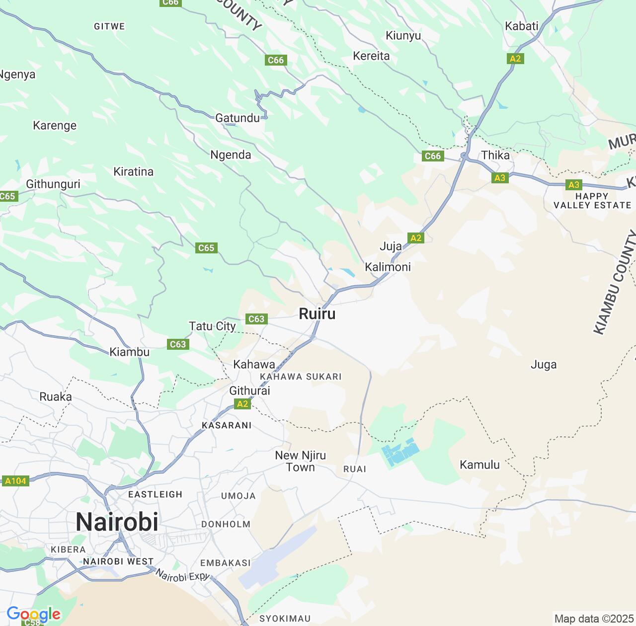 Map image for Intellectual Property Lawyers in Ruiru and Kiambu County IP firms at coordinates  ; .