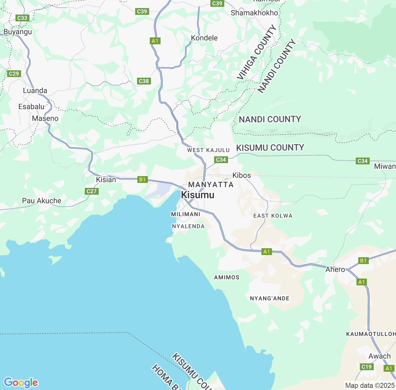 Map image for Intellectual Property Lawyers in Kisumu and Kisumu County IP firms at coordinates  ; .