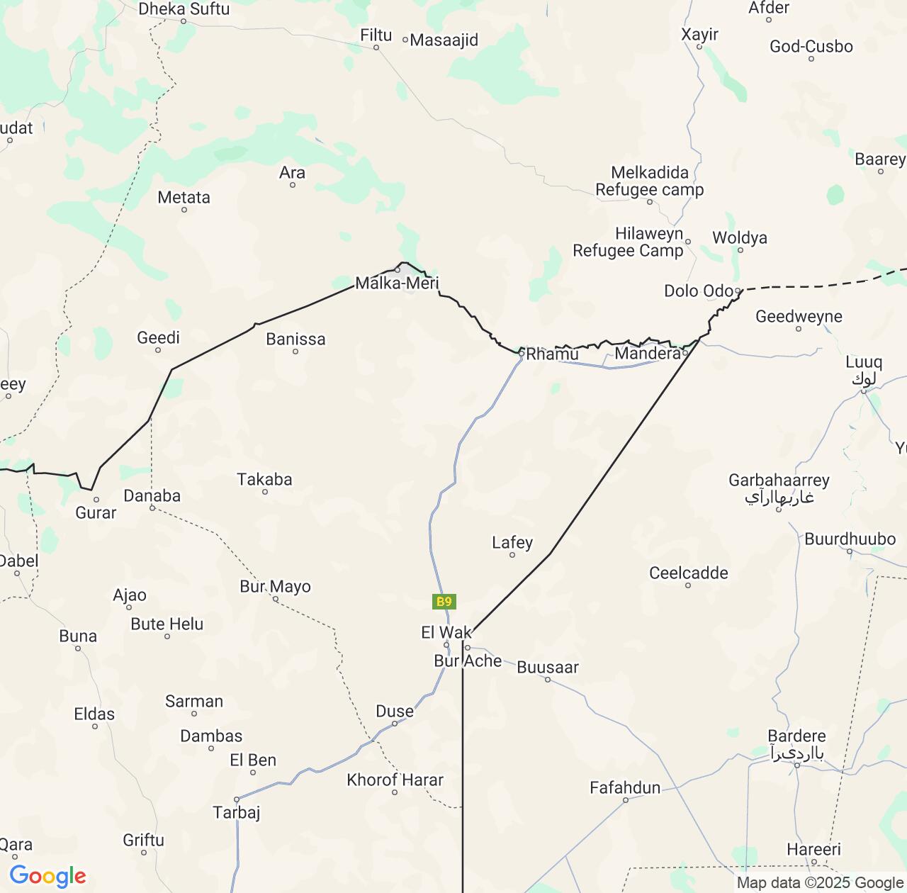 Map image for Intellectual Property Lawyers in Mandera and Mandera County IP firms at coordinates  ; .