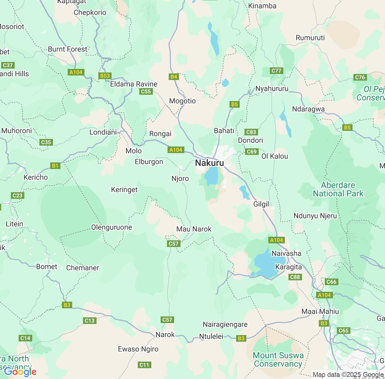 Map image for Intellectual Property Lawyers in Nakuru County and Kenya IP firms at coordinates  ; .