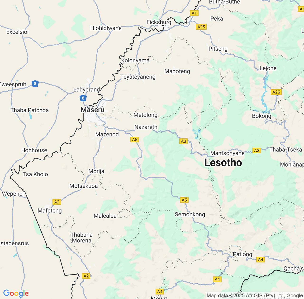 Map image for Intellectual Property Lawyers in Maseru and Maseru District IP firms at coordinates  ; .