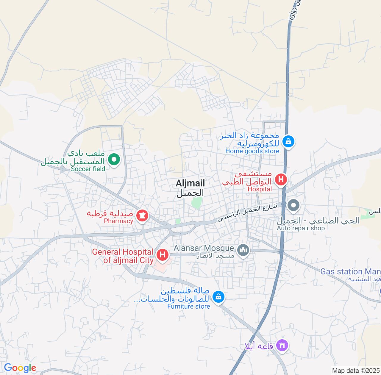 Map image for Intellectual Property Lawyers in Al Jumayl and An Nuqāţ al Khams IP firms at coordinates  ; .