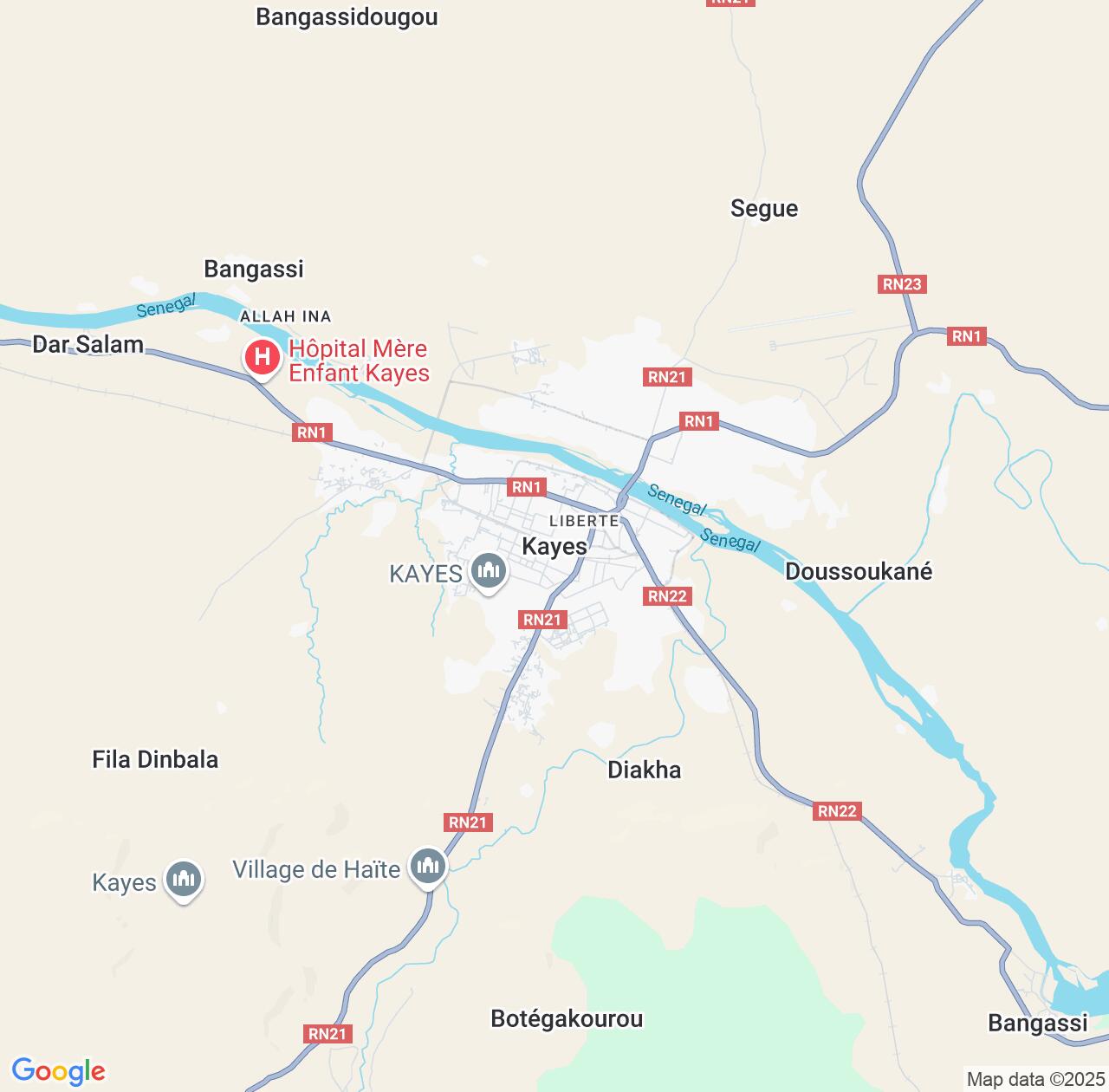 Map image for Intellectual Property Lawyers in Kayes and Mali IP firms at coordinates  ; .