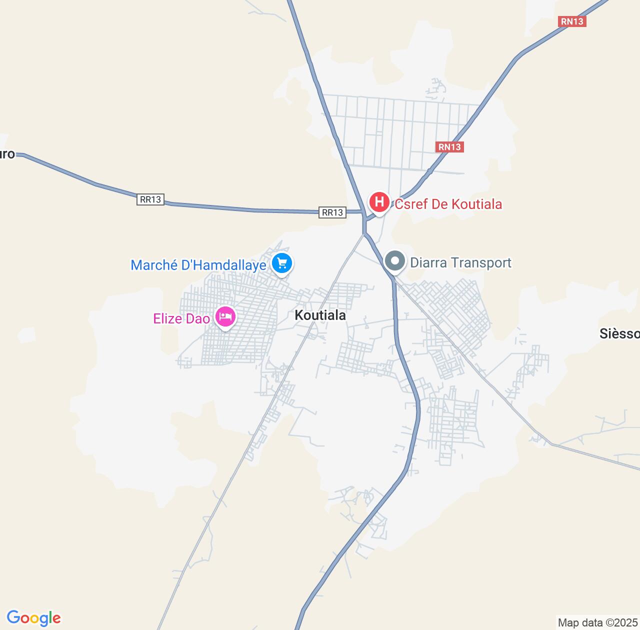 Map image for Intellectual Property Lawyers in Koutiala and Sikasso IP firms at coordinates  ; .