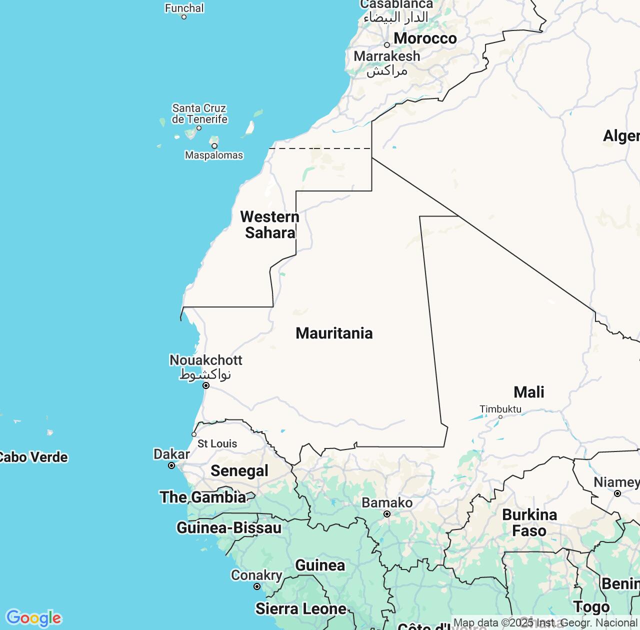 Map image for Intellectual Property Lawyers in Mauritania and Africa IP firms at coordinates  ; .