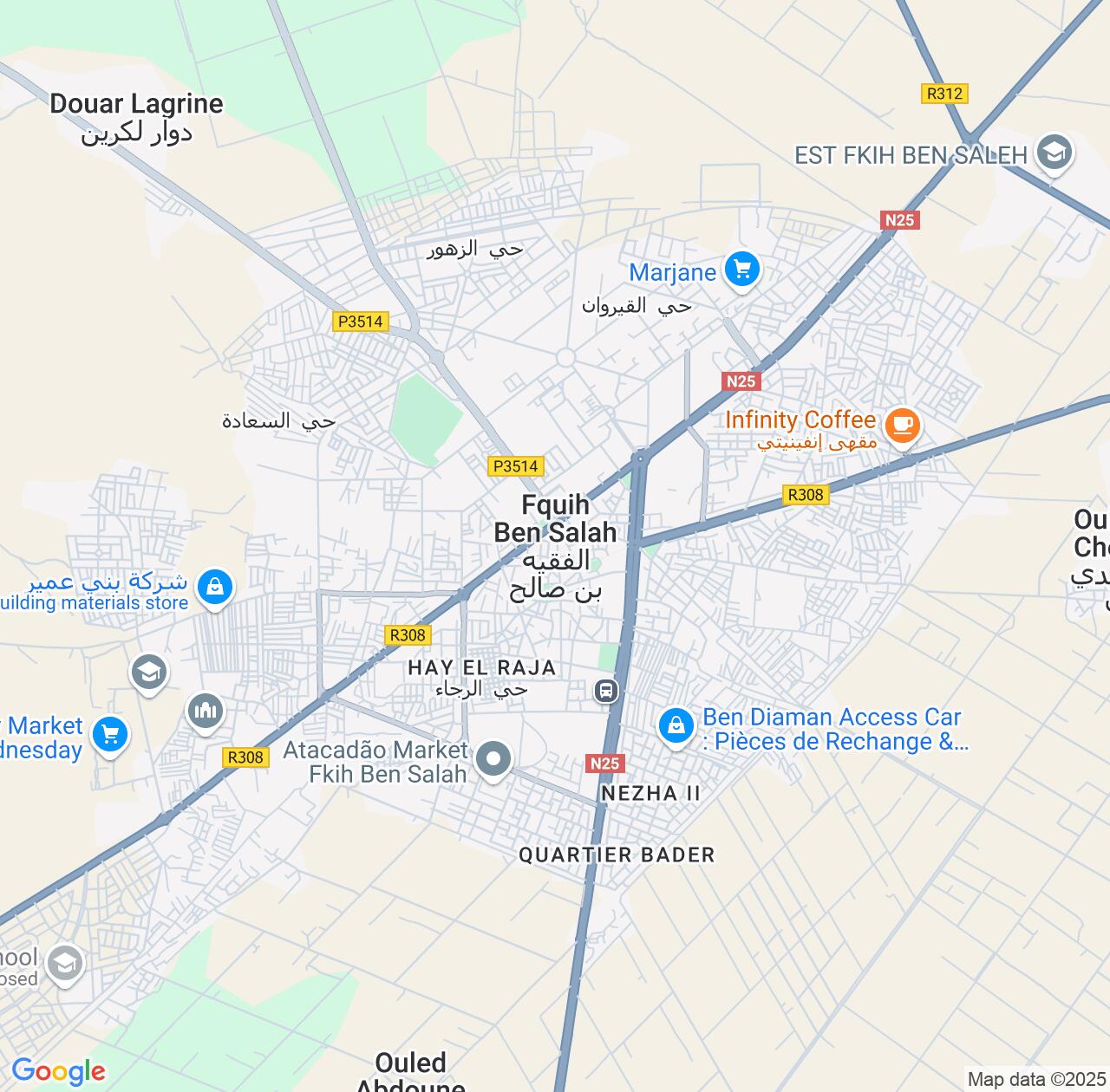 Map image for Intellectual Property Lawyers in Al Fqih Ben Calah and Béni Mellal-Khénifra IP firms at coordinates  ; .