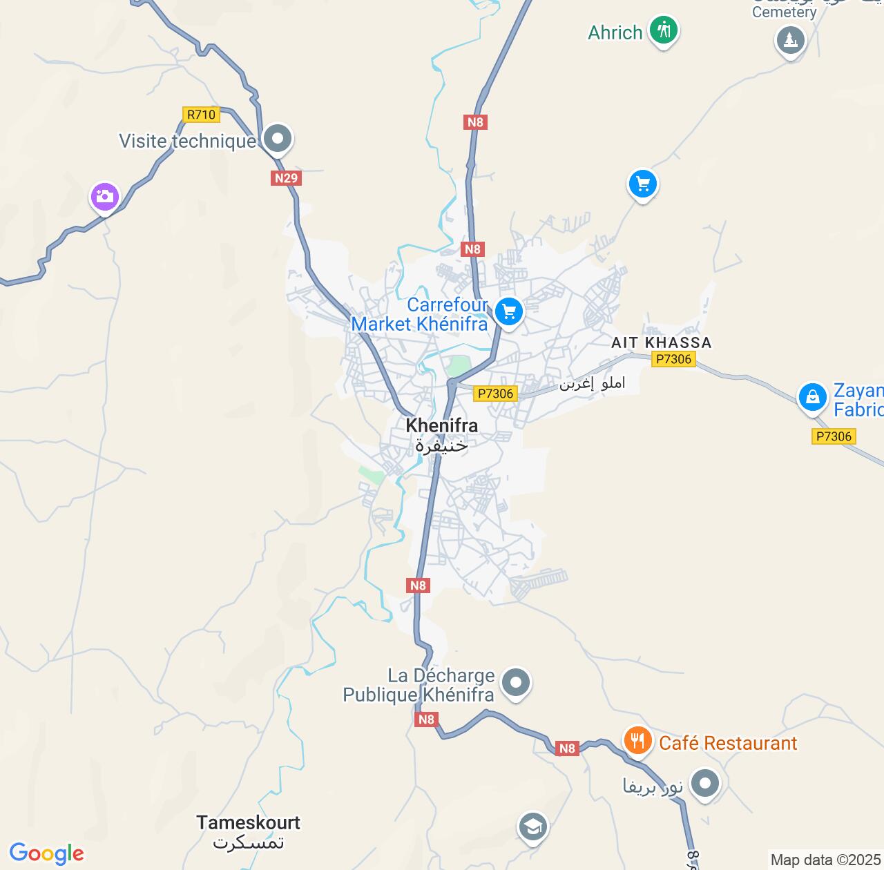 Map image for Intellectual Property Lawyers in Khenifra and Béni Mellal-Khénifra IP firms at coordinates  ; .
