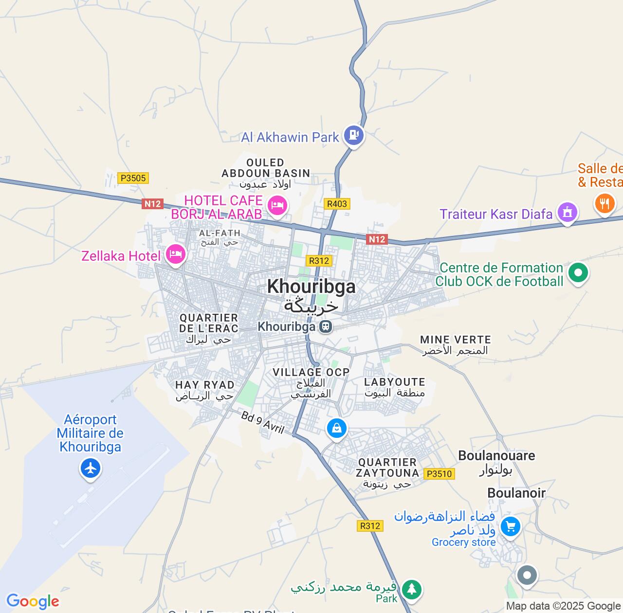 Map image for Intellectual Property Lawyers in Khouribga and Béni Mellal-Khénifra IP firms at coordinates  ; .