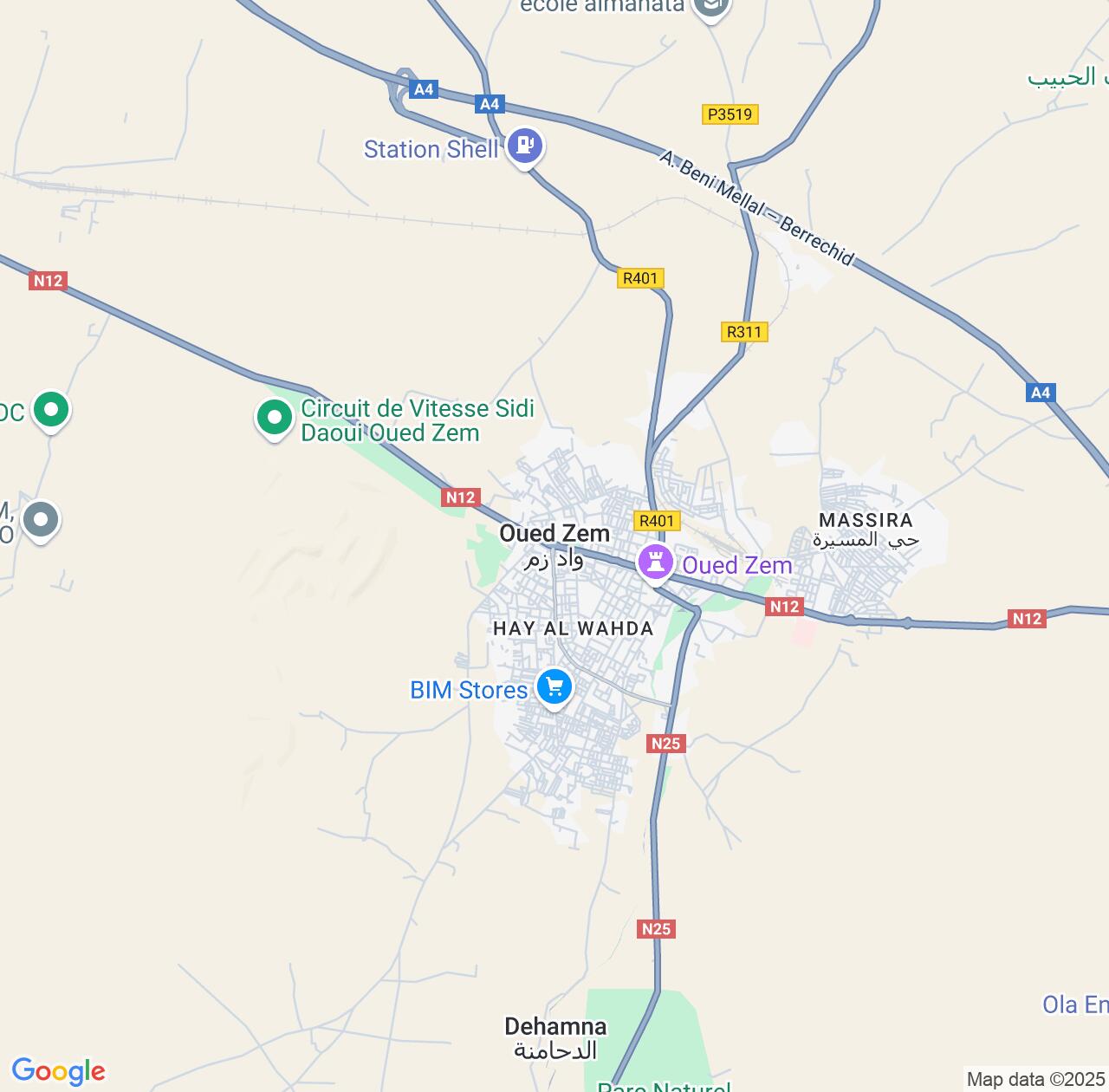 Map image for Intellectual Property Lawyers in Oued Zem and Béni Mellal-Khénifra IP firms at coordinates  ; .