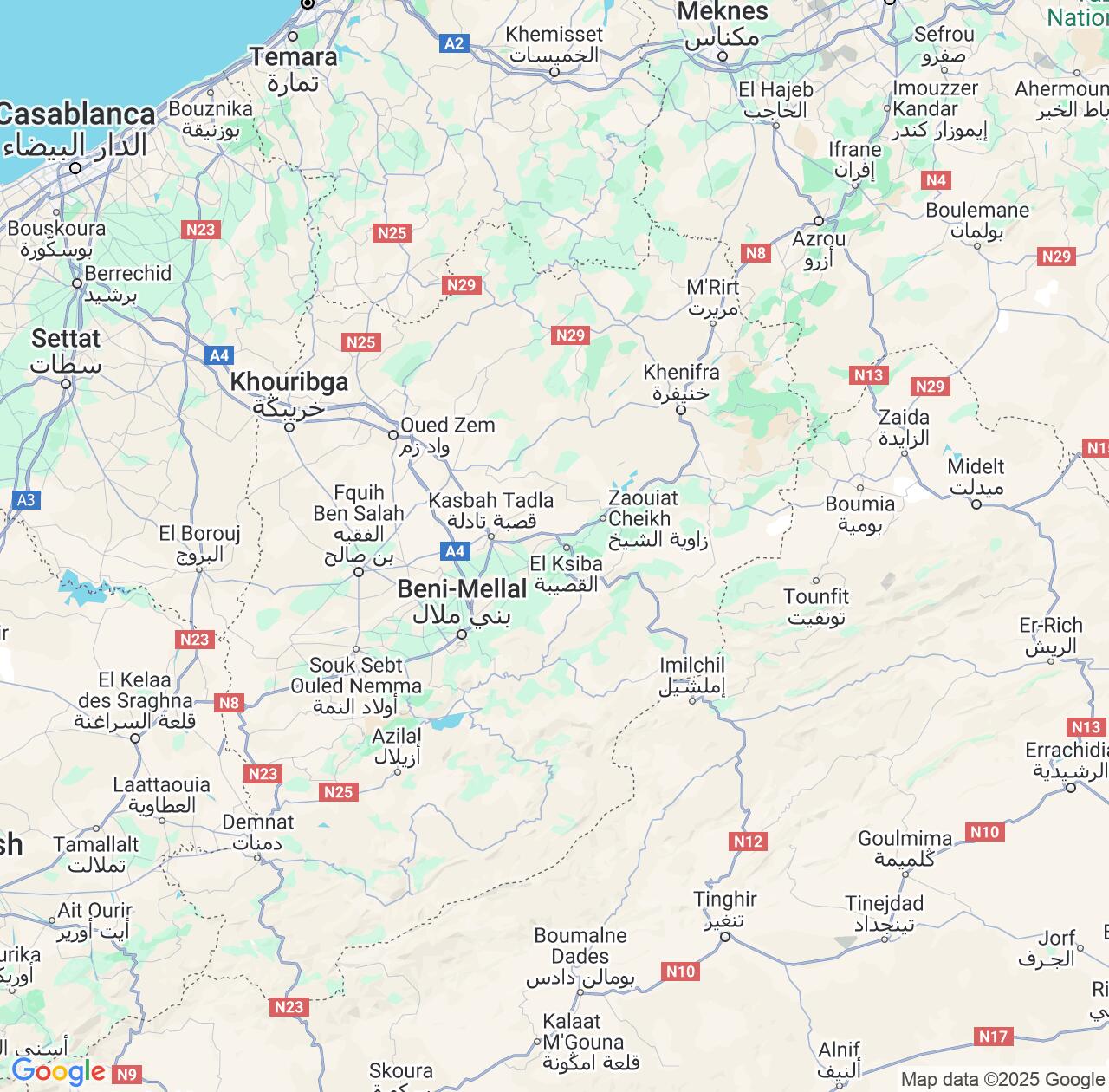Map image for Intellectual Property Lawyers in Béni Mellal-Khénifra and Morocco IP firms at coordinates  ; .
