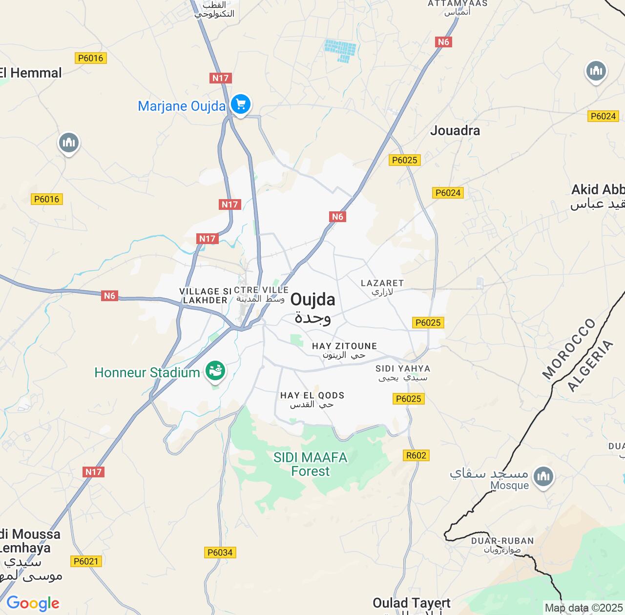 Map image for Intellectual Property Lawyers in Oujda and Oriental IP firms at coordinates  ; .