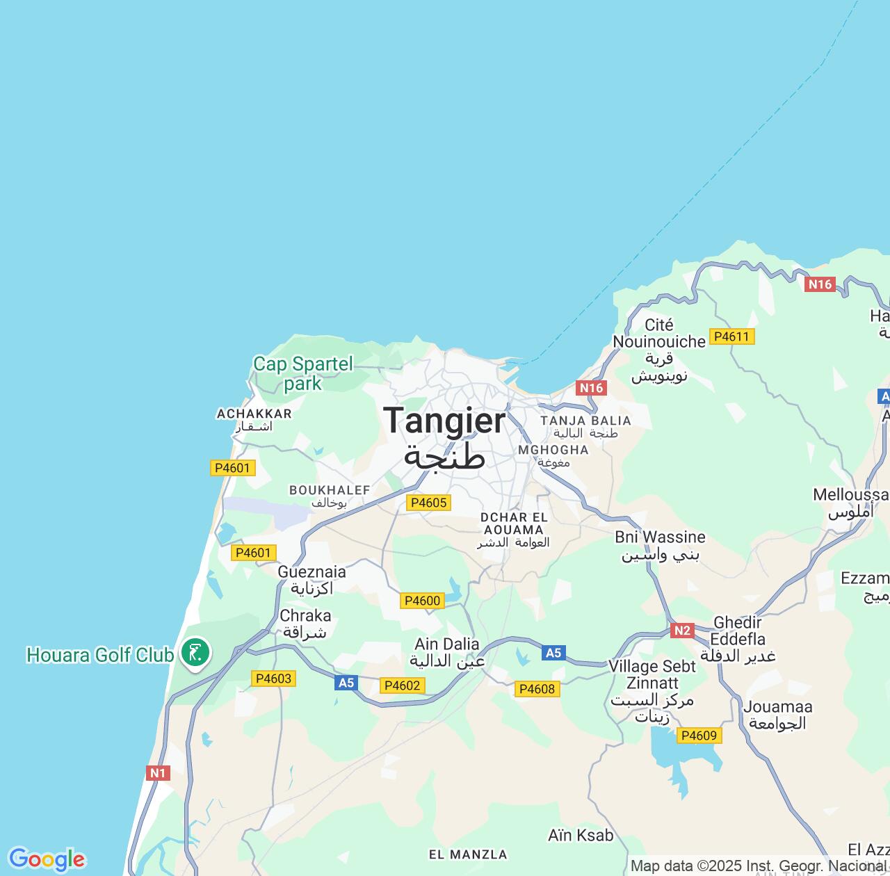 Map image for Intellectual Property Lawyers in Tangier and Tanger-Tetouan-Al Hoceima IP firms at coordinates  ; .