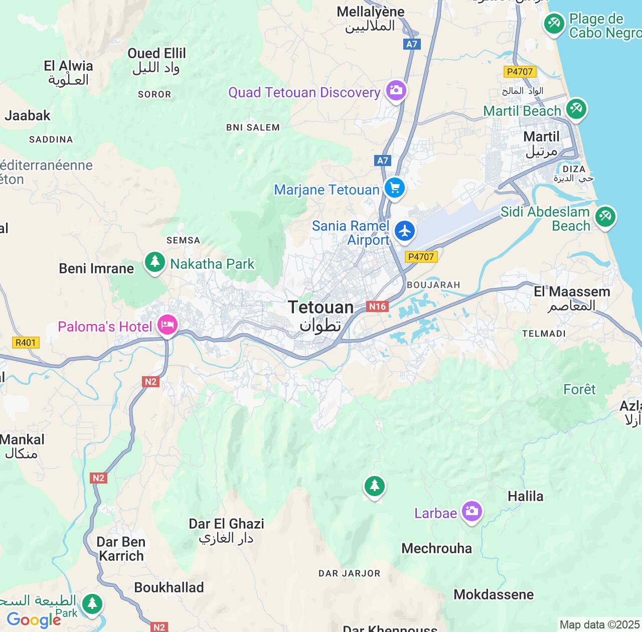 Map image for Intellectual Property Lawyers in Tetouan and Tanger-Tetouan-Al Hoceima IP firms at coordinates  ; .