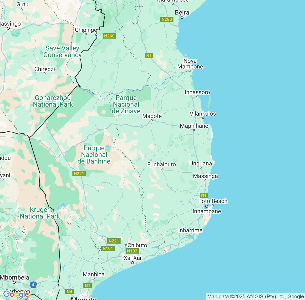 Map image for Intellectual Property Lawyers in Inhambane Province and Mozambique IP firms at coordinates  ; .