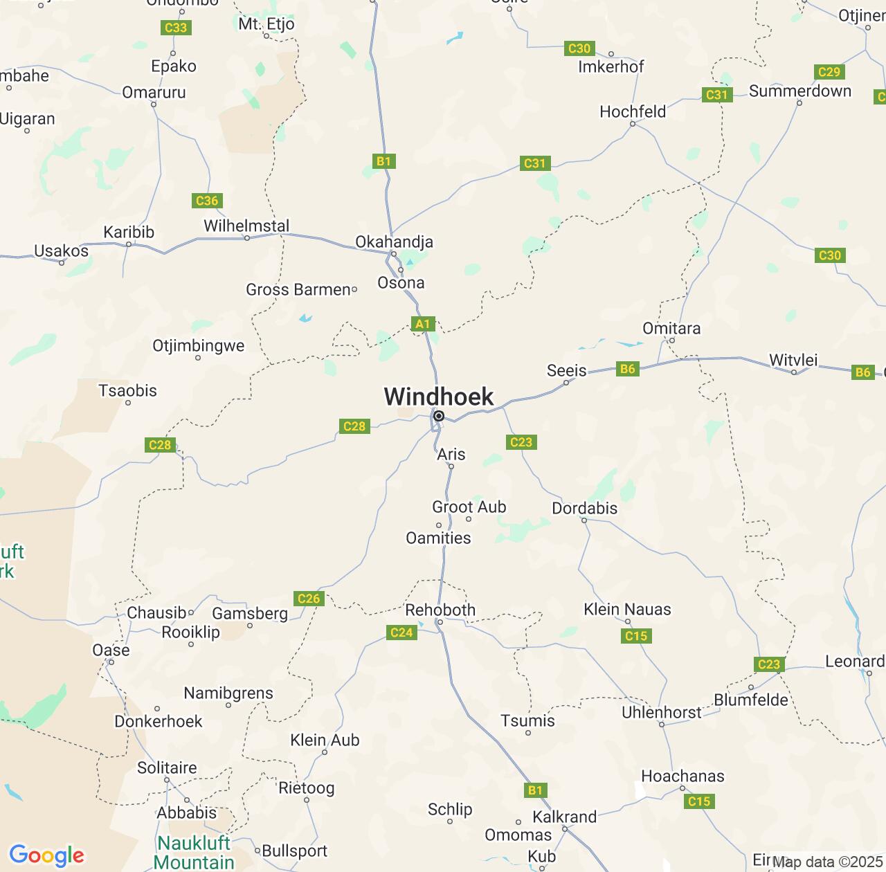 Map image for Intellectual Property Lawyers in Khomas Region and Namibia IP firms at coordinates  ; .