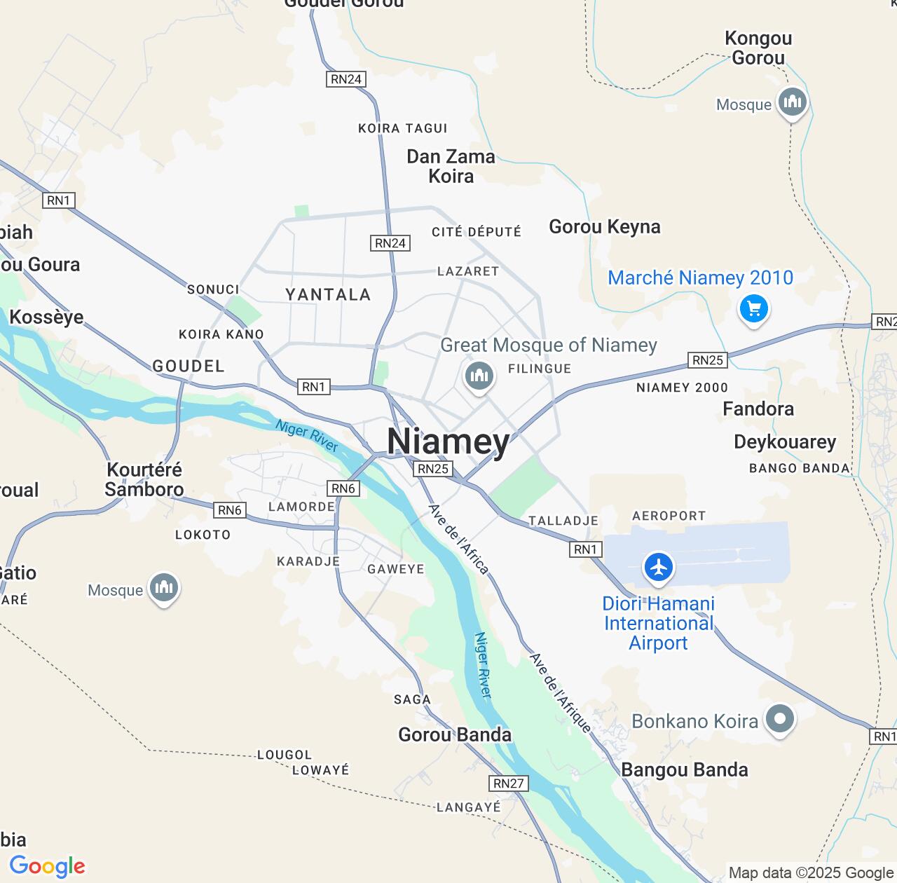 Map image for Intellectual Property Lawyers in Niamey and Niger IP firms at coordinates  ; .