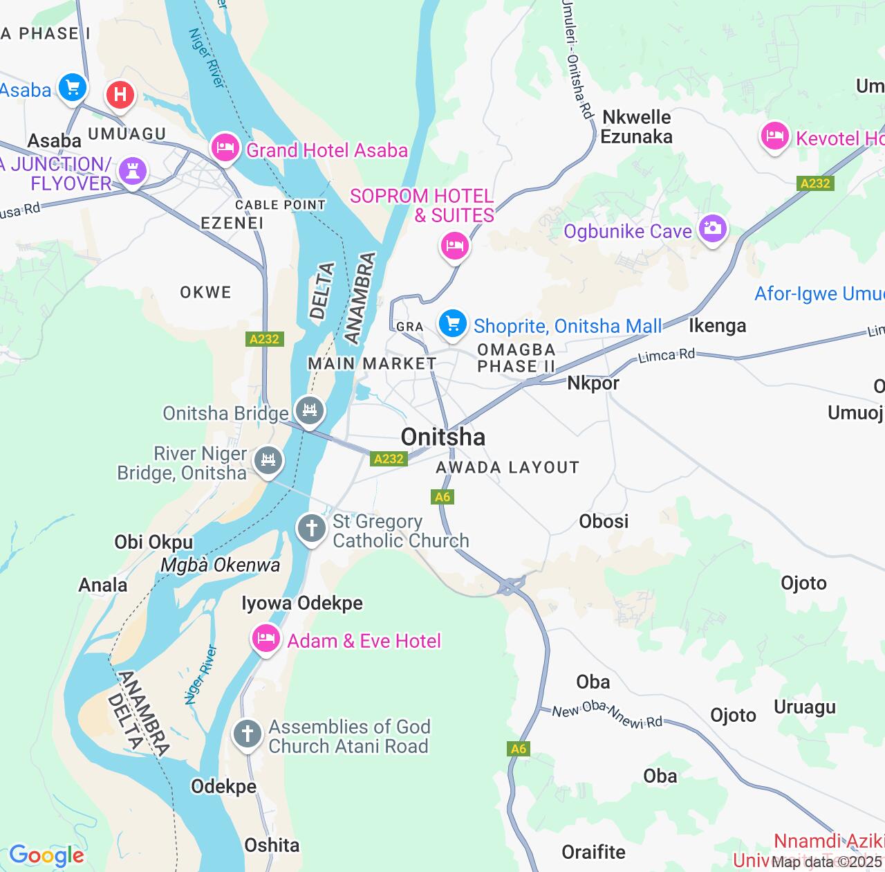 Map image for Intellectual Property Lawyers in Onitsha and Anambra IP firms at coordinates  ; .